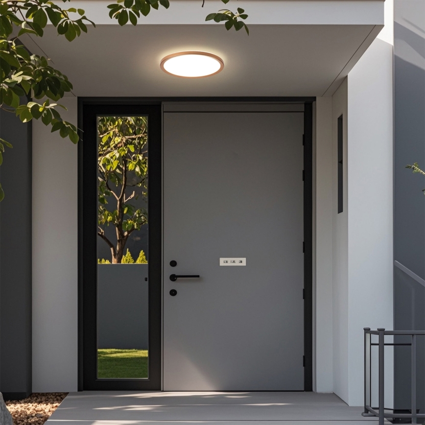 Brilagi - LED łazienkowa oprawa sufitowa ULTRA SLIM LED/12W/230V śr. 22,5 cm różowe złoto IP54