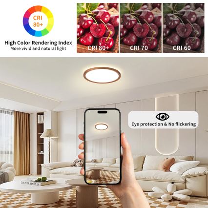 Brilagi - LED łazienkowa oprawa sufitowa ULTRA SLIM LED/12W/230V śr. 22,5 cm różowe złoto IP54