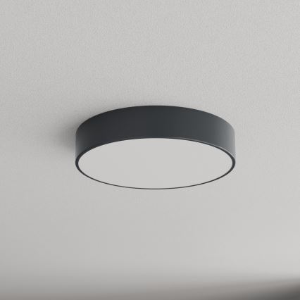 Brilagi - Plafon łazienkowy z czujnikiem ruchu i zmierzchu CLARE 3xE27/24W/230V, średnica 40 cm, antracyt, IP54