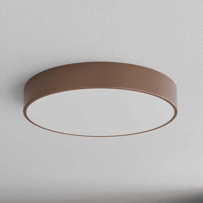 Brilagi - Plafon łazienkowy z czujnikiem ruchu i zmierzchu CLARE 4xE27/24W/230V Ø 50 cm brązowy IP54