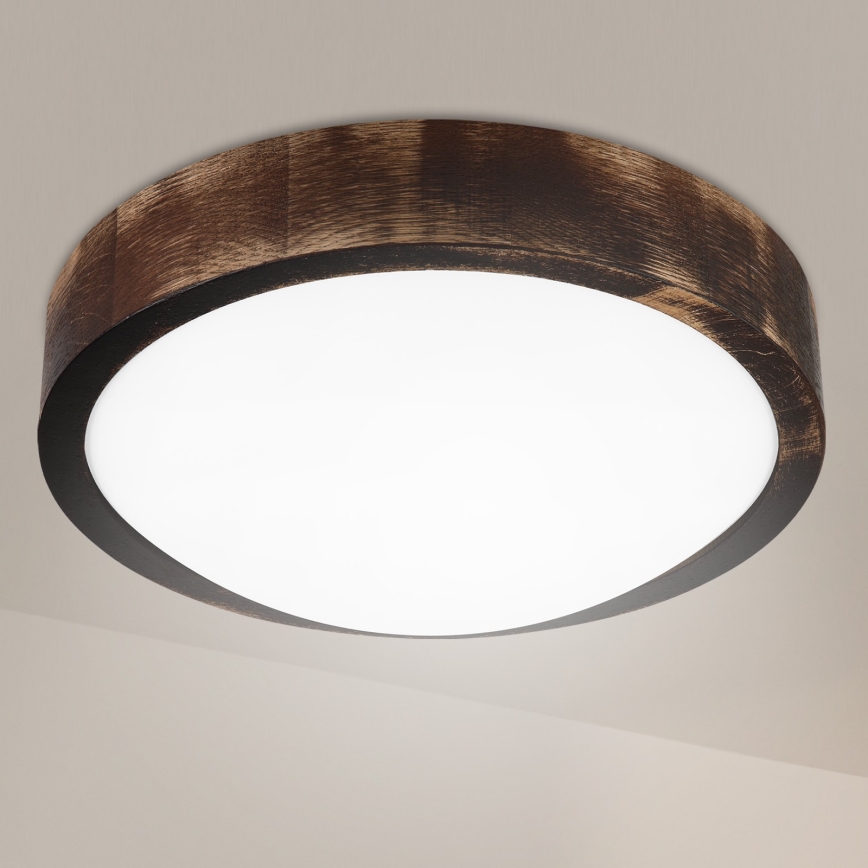 Brilagi - Oprawa sufitowa LED CARVALHO SLIM SMOKEY LED/20W/230V dąb śr. 27,5 cm