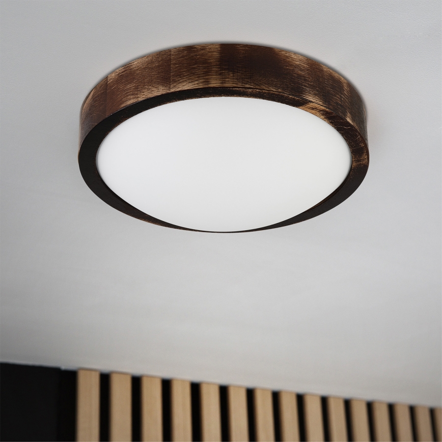 Brilagi - Oprawa sufitowa LED CARVALHO SLIM SMOKEY LED/20W/230V dąb śr. 27,5 cm