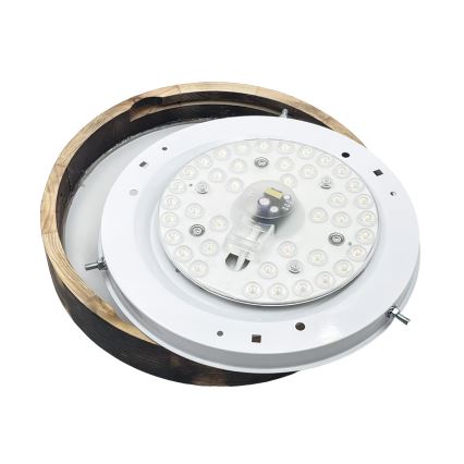 Brilagi - Oprawa sufitowa LED CARVALHO SLIM SMOKEY LED/20W/230V dąb śr. 27,5 cm