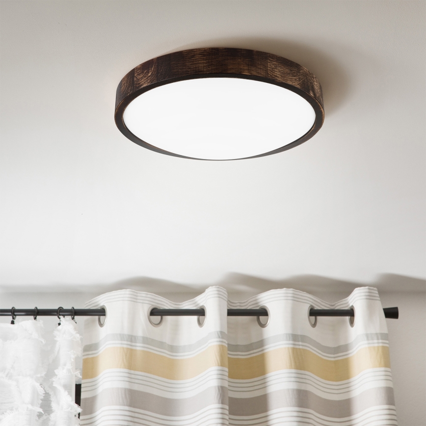 Brilagi - Oprawa sufitowa LED CARVALHO SLIM SMOKEY LED/36W/230V dąb śr. 37,5 cm