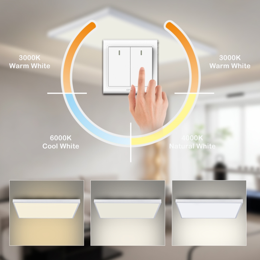 Brilagi - LED Łazienkowa oprawa sufitowa FRAME LED/96W/230V 120x60 cm 3000/4000/6000K IP44 biała