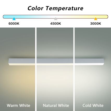 Brilagi - LED łazienkowa oprawa sufitowa SLEEKLINE LED/40W/230V 3000/4500/6000K srebrna IP44