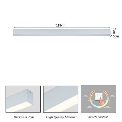 Brilagi - LED łazienkowa oprawa sufitowa SLEEKLINE LED/40W/230V 3000/4500/6000K srebrna IP44