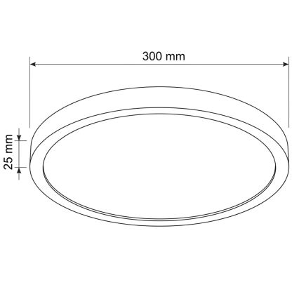 Brilagi - Oprawa sufitowa LED ESTELA LED/18W/230V śr. 30 cm czarna