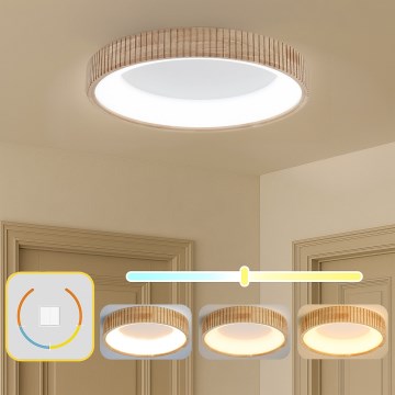 Brilagi - oprawa sufitowa LED FALCON WOOD MODERN LED/40W/230V 3000/4000/6000K śr. 60 cm drewno