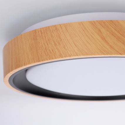 Brilagi - Oprawa sufitowa LED FLOCO LED/24W/230V śr. 30 cm dekor drewna/czarna