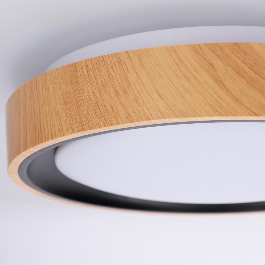 Brilagi - Oprawa sufitowa LED FLOCO LED/24W/230V śr. 30 cm dekor drewna/czarna