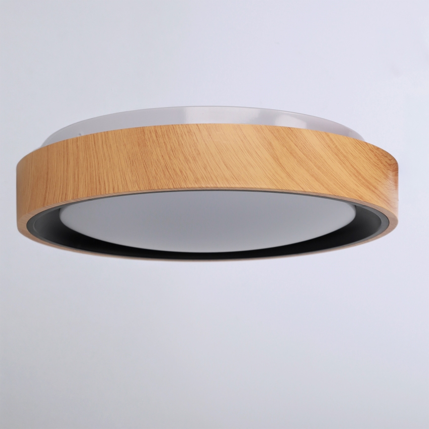 Brilagi - Oprawa sufitowa LED FLOCO LED/24W/230V śr. 30 cm dekor drewna/czarna