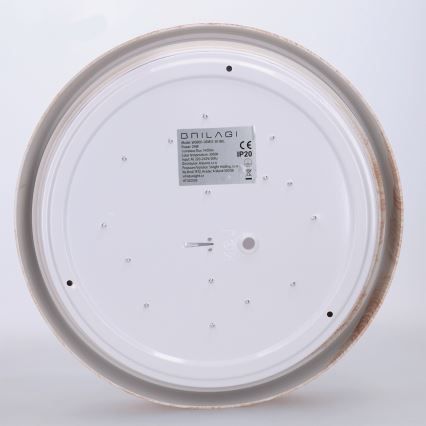 Brilagi - Oprawa sufitowa LED FLOCO LED/24W/230V śr. 30 cm dekor drewna/czarna