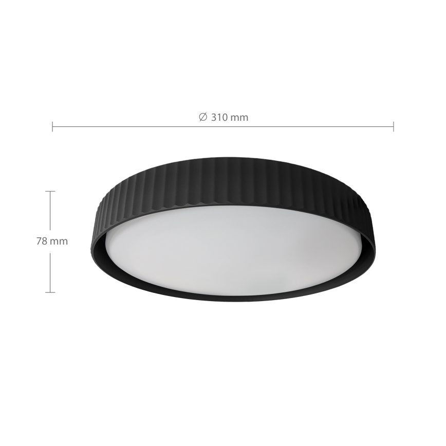 Brilagi - Oprawa sufitowa LED LUCIA LED/24W/230V śr. 31 cm czarna