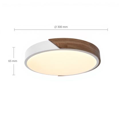 Brilagi - Oprawa sufitowa LED PILANA LED/24W/230V dąb/biały Ø 30 cm