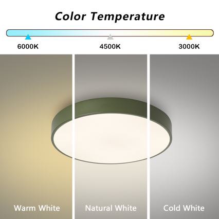 Brilagi - LED oprawa sufitowa POOL LED/48W/230V 3000/4000/6000K Ø 40 cm zielona