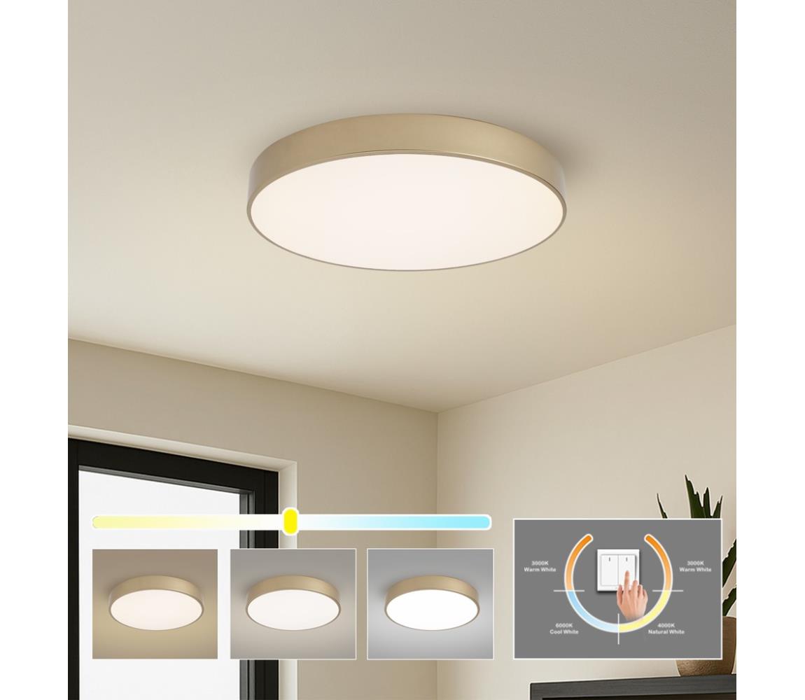 Brilagi - Oprawa sufitowa LED POOL/60W/230V 3000/4000/6000K śr. 50 cm złota