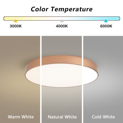 Brilagi - Oprawa sufitowa LED POOL LED/60W/230V 3000/4000/6000K Ø 60 cm brązowa