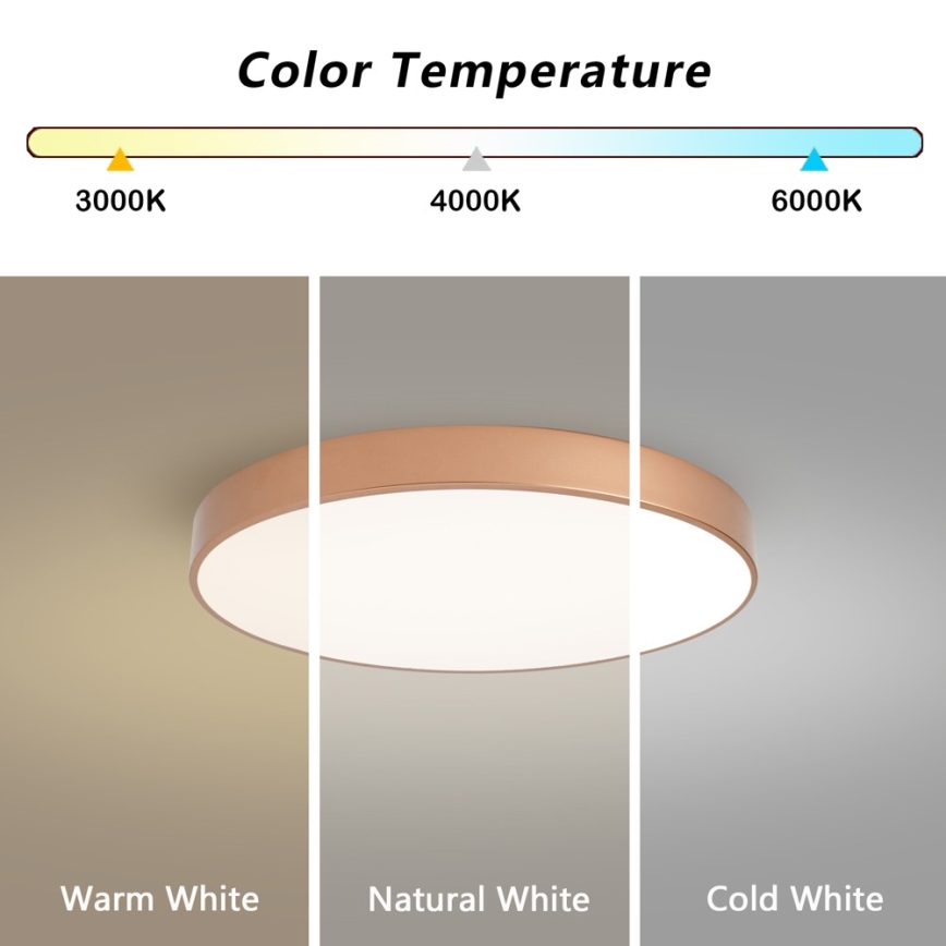 Brilagi - Oprawa sufitowa LED POOL LED/60W/230V 3000/4000/6000K Ø 60 cm brązowa
