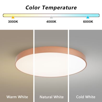 Brilagi - Oprawa sufitowa LED POOL LED/100W/230V 3000/4000/6000K Ø 80 cm brązowa