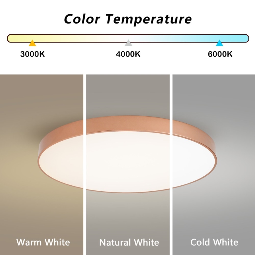 Brilagi - Oprawa sufitowa LED POOL LED/100W/230V 3000/4000/6000K Ø 80 cm brązowa