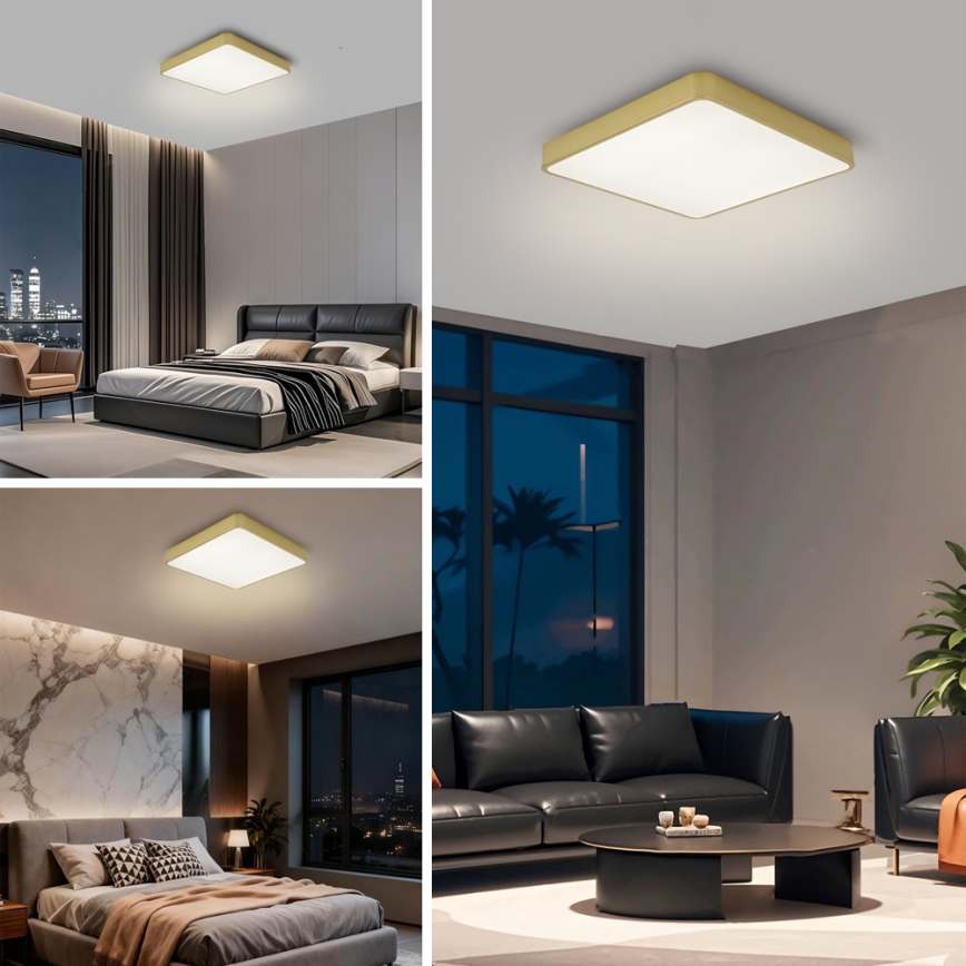 Brilagi - Oprawa sufitowa LED POOL LED/36W/230V 3000/4000/6000K 40x40 cm złota