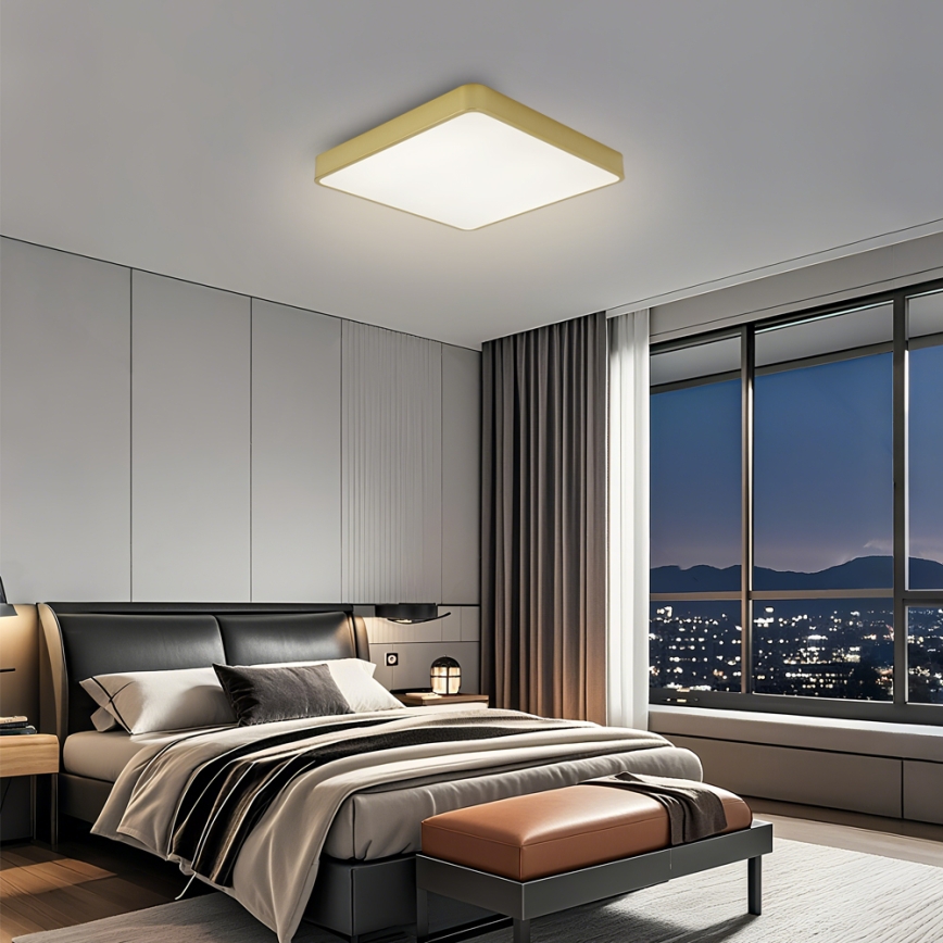 Brilagi - Oprawa sufitowa LED POOL LED/36W/230V 3000/4500/6000K 40x40 cm złota