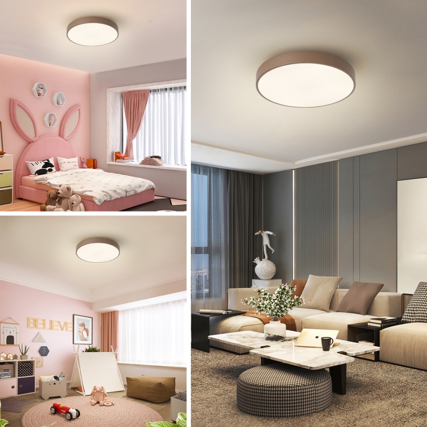 Brilagi - Lampa sufitowa LED POOL LED/48W/230V 3000/4000/6000K Ø 40 cm brązowa