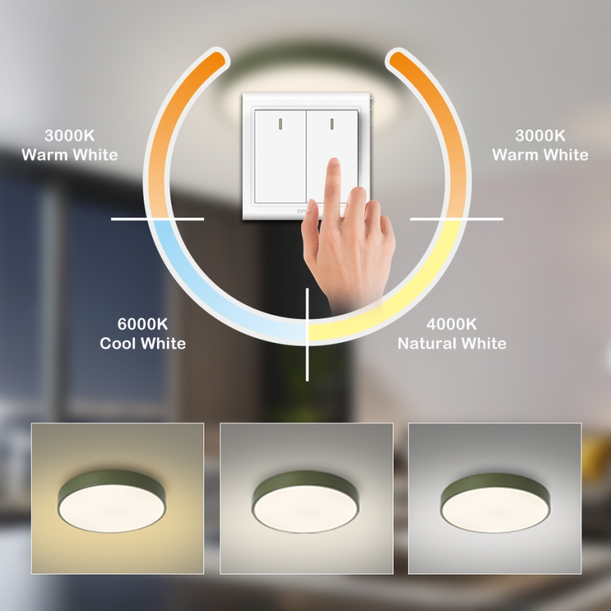 Brilagi - Oprawa sufitowa LED POOL LED/60W/230V 3000/4000/6000K śr. 50 cm zielona