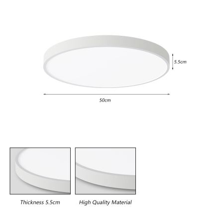 Brilagi - Oprawa sufitowa LED POOL LED/60W/230V 3000/4500/6000K 50 cm biała