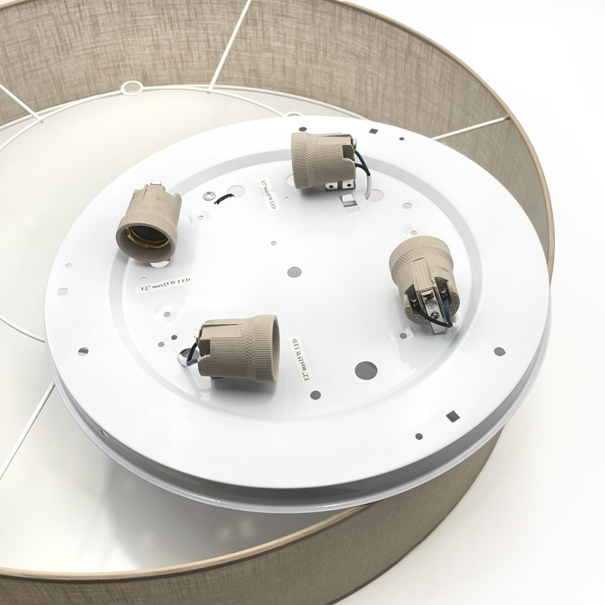 Brilagi - Oprawa sufitowa LED SIRIJA, 4 x E27 (maks. 60 W), 230 V, Ø 60 cm, beżowa