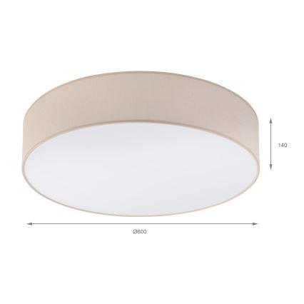 Brilagi - Oprawa sufitowa LED SIRIJA, 4 x E27 (maks. 60 W), 230 V, Ø 60 cm, beżowa
