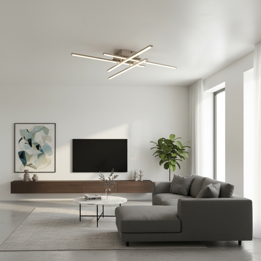 Brilagi - LED Oprawa sufitowa STRIPES LED/37W/230V 68x68 cm srebrna
