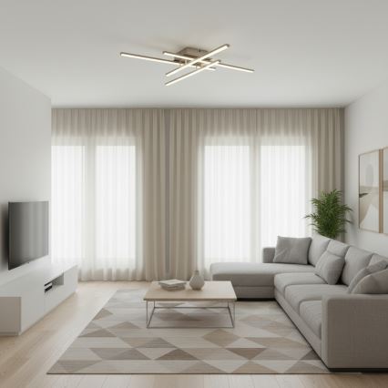 Brilagi - LED Oprawa sufitowa STRIPES LED/37W/230V 68x68 cm srebrna