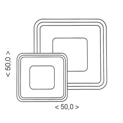 Brilagi - ściemnialna lampa sufitowa LED TANDORA LED/49W/230V 50x50 cm 3000-6000K + pilot zdalnego sterowania