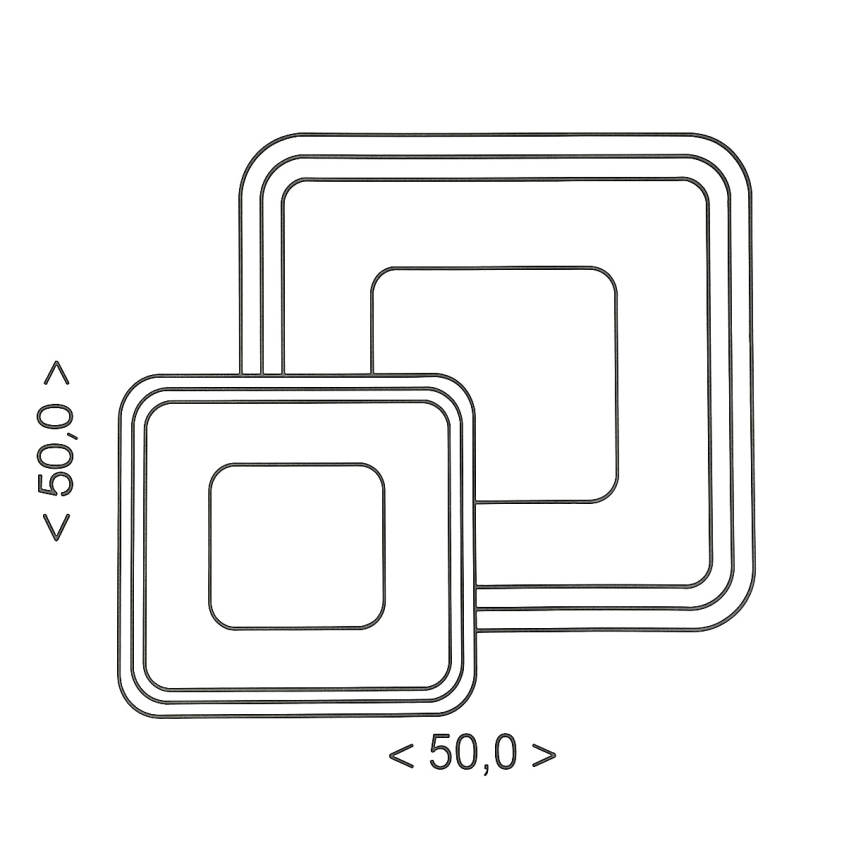 Brilagi - ściemnialna lampa sufitowa LED TANDORA LED/49W/230V 50x50 cm 3000-6000K + pilot zdalnego sterowania