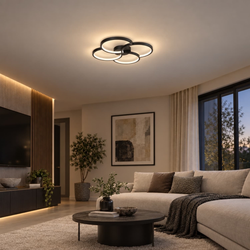 BRILAGI - Oprawa sufitowa LED VELO LED/42W/230V 4000K Ø 52 cm czarna