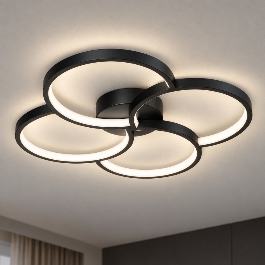 BRILAGI - Oprawa sufitowa LED VELO LED/42W/230V 4000K Ø 52 cm czarna