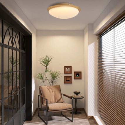 Brilagi - Oprawa sufitowa LED VISBY WOOD LED/18W/230V, średnica 38 cm, brązowa