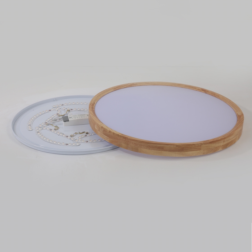 Brilagi - Oprawa sufitowa LED WOODROUND LED/40W/230V 3000/4000/6000K śred. 60 cm drewno CRI 90