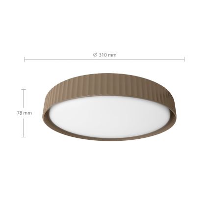 Brilagi - Oprawa sufitowa LUCIA LED/24W/230V, śr. 31 cm, brązowa