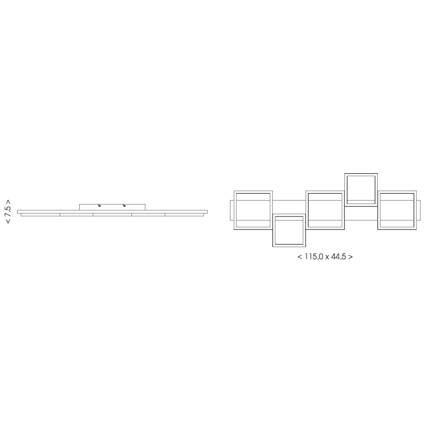 Brilagi - Oprawa sufitowa PLANK LED/40W/230V 4000K 44,5x115 cm drewno