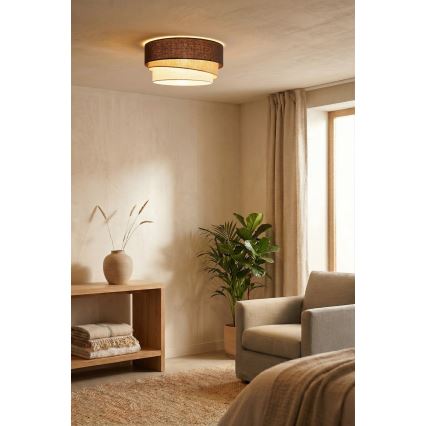 BRILAGI - Oprawa sufitowa TRIO 1xE27/60W/230V średnica 40 cm brązowa/beżowa/biała