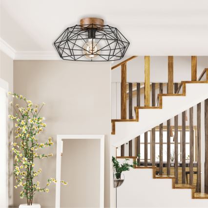 Brilagi - Lampa sufitowa WOODY BASKET 1xE27/60W/230V Ø 40 cm dąb