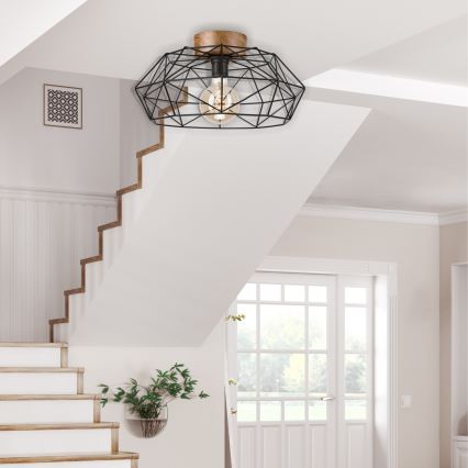 Brilagi - Lampa sufitowa WOODY BASKET 1xE27/60W/230V Ø 40 cm dąb