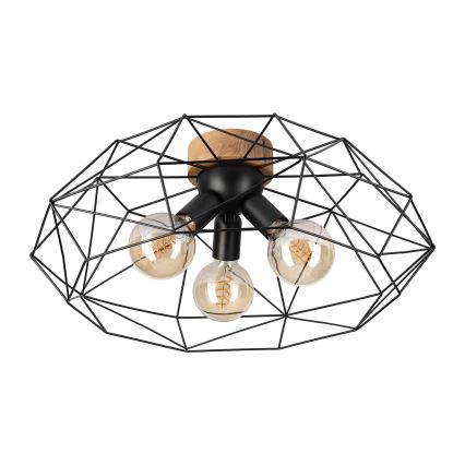 Brilagi - Oprawa sufitowa WOODY BASKET 3xE27/60W/230V śr. 60 cm dąb