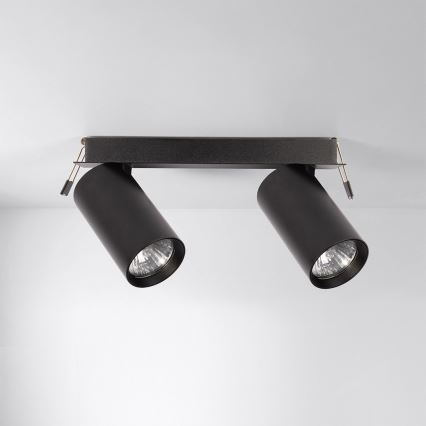 Brilagi - Oprawa sufitowa wpuszczana SELE 2xGU10/30W/230V czarna