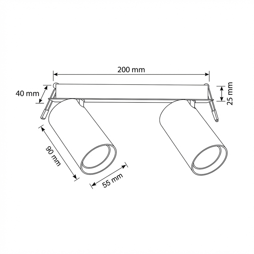 Brilagi - Oprawa wpuszczana SELE 2xGU10/30W/230V biała