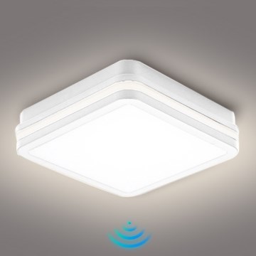 Brilagi - oprawa zewnętrzna LED z czujnikiem BENE LED/18W/230V 22x22 cm biała IP54
