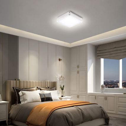 Brilagi - oprawa zewnętrzna LED z czujnikiem BENE LED/18W/230V 22x22 cm biała IP54